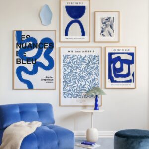 Blue Gallery Wall
